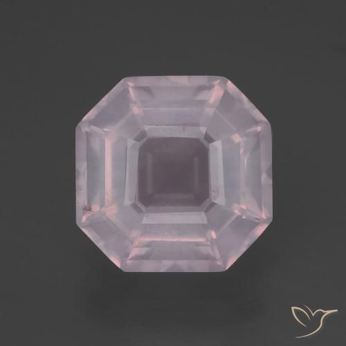 6.28ct Naturale Rosa chiaro Quarzo rosa, Taglio smeraldo, Trasparente
