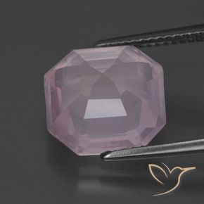 Quarzo rosa Rosa chiaro naturale da 6.28 ct, Ottagonale / Taglio smeraldo, Trasparente