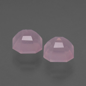 Quarzo rosa naturale rosa da 3,77 ct, taglio smeraldo, trasparente