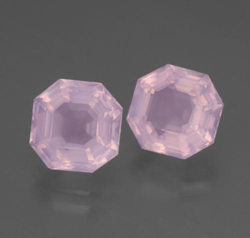 Quarzo rosa naturale rosa da 5,03 ct, taglio smeraldo, trasparente