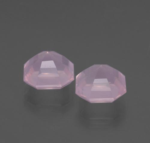Quarzo rosa naturale rosa da 5,03 ct, taglio smeraldo, trasparente
