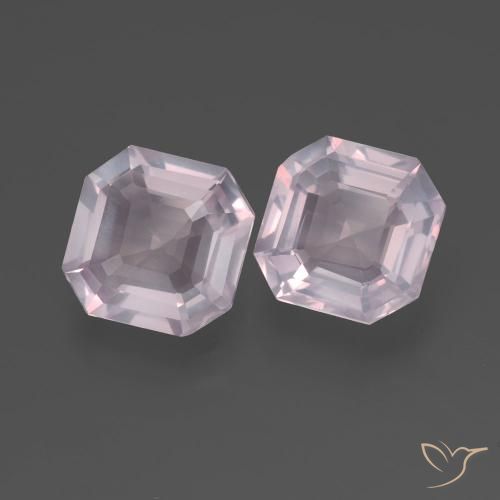 Gemme di Quarzo rosa Rosa Molto Chiaro naturale da 4.28 ct, Ottagonale / Taglio smeraldo, Trasparente