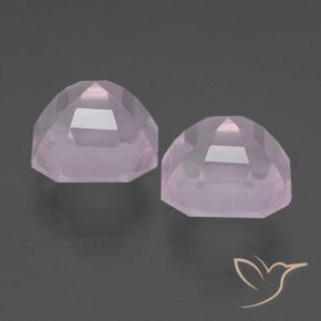 Gemme di Quarzo rosa Rosa molto chiaro naturale da 8.14 ct, Ottagonale / Taglio smeraldo, Trasparente