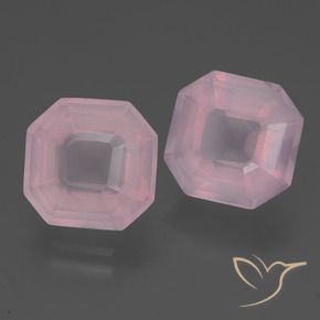 Gemme di Quarzo rosa Rosa medio naturale da 7.82 ct, Ottagonale / Taglio smeraldo, Trasparente