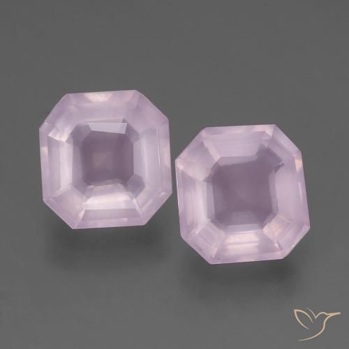 Gemme di Quarzo rosa Rosa chiaro naturale da 4.40 ct, Ottagonale / Taglio smeraldo, Trasparente
