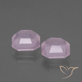 Gemme di Quarzo rosa Rosa chiaro naturale da 4.40 ct, Ottagonale / Taglio smeraldo, Trasparente