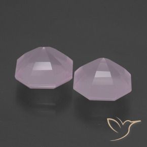 Gemme di Quarzo rosa Rosa chiaro naturale da 8.96 ct, Ottagonale / Taglio smeraldo, Trasparente