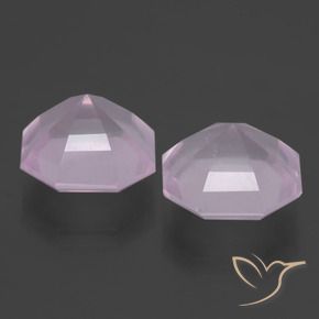 Gemme di Quarzo rosa Rosa Molto Chiaro naturale da 11.24 ct, Ottagonale / Taglio smeraldo, Trasparente