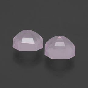 Quarzo rosa naturale rosa da 3,47 ct, taglio smeraldo, trasparente