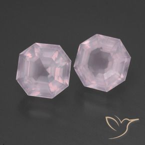 Gemme di Quarzo rosa Rosa gomma da masticare naturale da 6.33 ct, Ottagonale / Taglio smeraldo, Trasparente