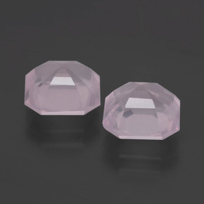 Quarzo rosa naturale rosa da  ct, taglio smeraldo, trasparente