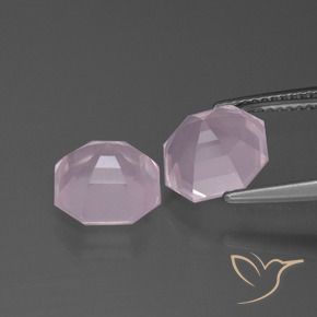 Gemme di Quarzo rosa Rosa chiaro naturale da 5.88 ct, Ottagonale / Taglio smeraldo, Trasparente