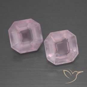 Gemme di Quarzo rosa Rosa chiaro naturale da 6.60 ct, Ottagonale / Taglio smeraldo, Trasparente
