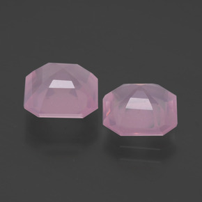 Quarzo rosa naturale rosa da 4,27 ct, taglio smeraldo, trasparente