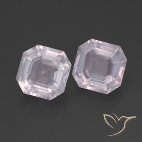Gemme di Quarzo rosa Rosa chiaro naturale da 4.82 ct, Ottagonale / Taglio smeraldo, Trasparente