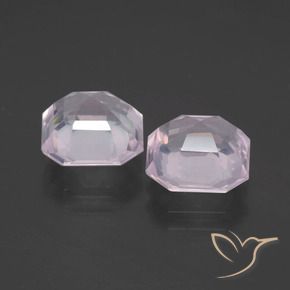 Gemme di Quarzo rosa Rosa chiaro naturale da 4.82 ct, Ottagonale / Taglio smeraldo, Trasparente