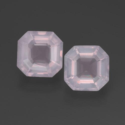 Gemme di Quarzo rosa Rosa chiaro naturale da 3.58 ct, Taglio smeraldo, Trasparente
