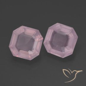 Quarzo rosa naturale rosa da 4,12 ct, taglio smeraldo, trasparente