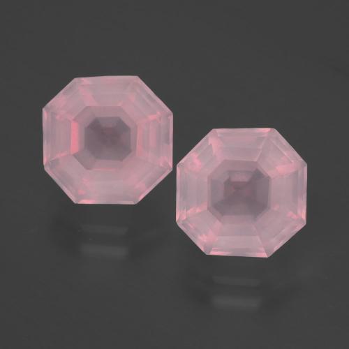 Gemme di Quarzo rosa Rosa medio rosa naturale da 5.02 ct, Taglio smeraldo, Trasparente