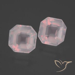 Gemme di Quarzo rosa Rosa Molto Chiaro naturale da 6.76 ct, Ottagonale / Taglio smeraldo, Trasparente