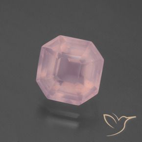 Quarzo rosa Rosa medio naturale da 4.95 ct, Ottagonale / Taglio smeraldo, Trasparente