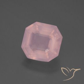 Quarzo rosa Rosa medio naturale da 4.13 ct, Ottagonale / Taglio smeraldo, Trasparente