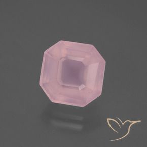 Quarzo rosa Rosa medio naturale da 4.47 ct, Ottagonale / Taglio smeraldo, Trasparente