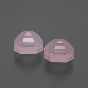 Gemme di Quarzo rosa Rosa medio naturale da 6.90 ct, Taglio smeraldo, Trasparente