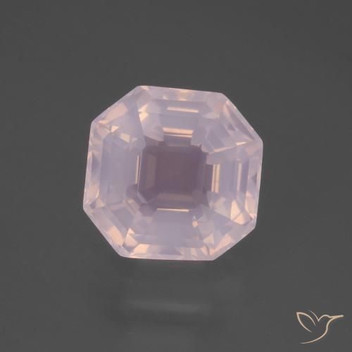 6.53ct Naturale Rosa chiaro Quarzo rosa, Taglio smeraldo, Trasparente