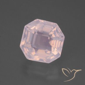 Quarzo rosa Rosa chiaro naturale da 6.53 ct, Ottagonale / Taglio smeraldo, Trasparente