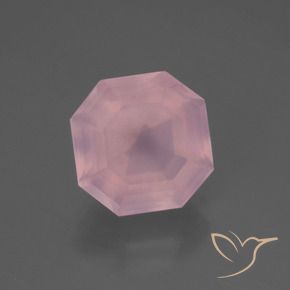 Quarzo rosa Rosa medio naturale da 5.53 ct, Ottagonale / Taglio smeraldo, Trasparente