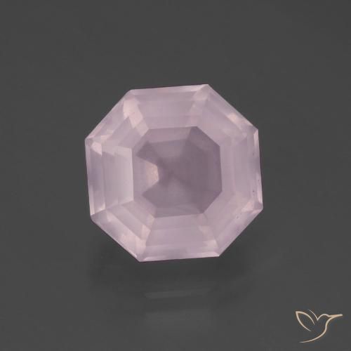 5.59ct Naturale Rosa gomma da masticare Quarzo rosa, Taglio smeraldo, Trasparente