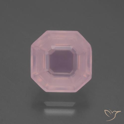 5.99ct Naturale Rosa vivido Quarzo rosa, Taglio smeraldo, Trasparente