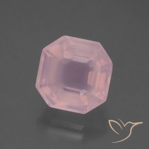 Quarzo rosa Rosa vivido naturale da 5.99 ct, Ottagonale / Taglio smeraldo, Trasparente
