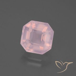 Quarzo rosa Rosa medio rosa naturale da 4.08 ct, Ottagonale / Taglio smeraldo, Trasparente