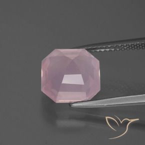 Quarzo rosa Rosa medio rosa naturale da 4.08 ct, Ottagonale / Taglio smeraldo, Trasparente