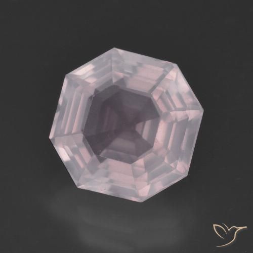 Quarzo rosa Rosa chiaro naturale da 4.22 ct, Ottagonale / Taglio smeraldo, Trasparente