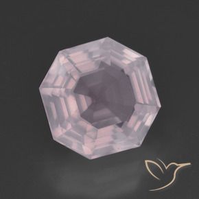 Quarzo rosa Rosa chiaro naturale da 4.22 ct, Ottagonale / Taglio smeraldo, Trasparente