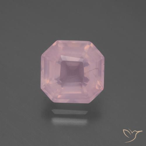 3.96ct Naturale Rosa rosa Quarzo rosa, Taglio smeraldo, Trasparente