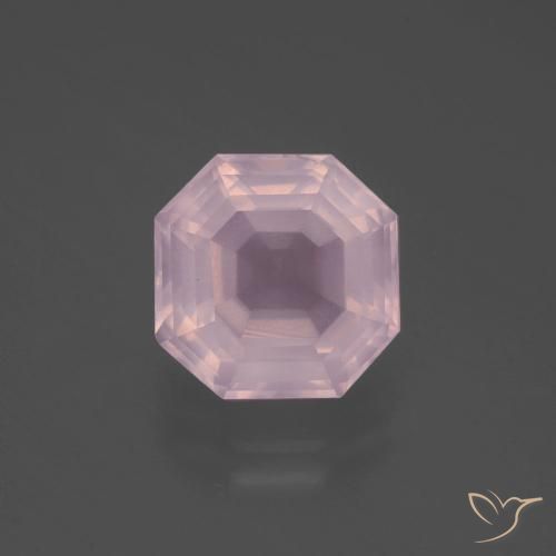 4.20ct Naturale Rosa chiaro Quarzo rosa, Taglio smeraldo, Trasparente