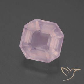 Quarzo rosa Rosa gomma da masticare naturale da 5.64 ct, Ottagonale / Taglio smeraldo, Trasparente