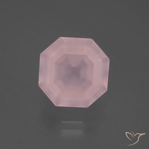 Quarzo rosa Rosa chiaro naturale da 4.94 ct, Ottagonale / Taglio smeraldo, Trasparente