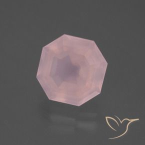 Quarzo rosa Rosa chiaro naturale da 4.94 ct, Ottagonale / Taglio smeraldo, Trasparente