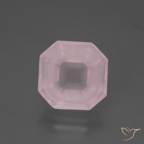 5.34ct Naturale Rosa rosa Quarzo rosa, Taglio smeraldo, Trasparente