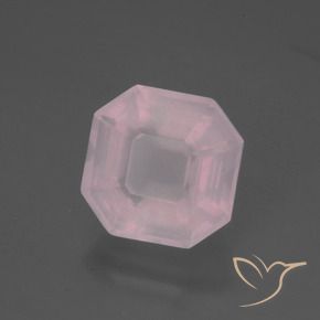 Quarzo rosa Rosa rosa naturale da 5.34 ct, Ottagonale / Taglio smeraldo, Trasparente