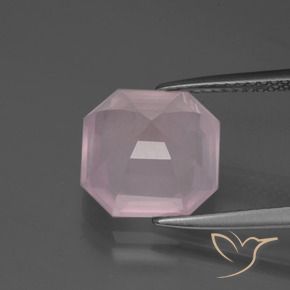 Quarzo rosa Rosa rosa naturale da 5.34 ct, Ottagonale / Taglio smeraldo, Trasparente