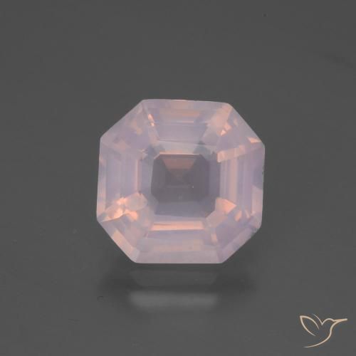 4.48ct Naturale Rosa chiaro Quarzo rosa, Taglio smeraldo, Trasparente