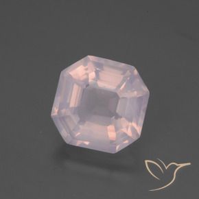 Quarzo rosa Rosa chiaro naturale da 4.48 ct, Ottagonale / Taglio smeraldo, Trasparente