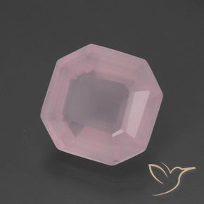 Quarzo rosa Rosa rosa naturale da 5.06 ct, Ottagonale / Taglio smeraldo, Trasparente