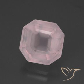 Quarzo rosa Rosa chiaro naturale da 5.19 ct, Ottagonale / Taglio smeraldo, Trasparente